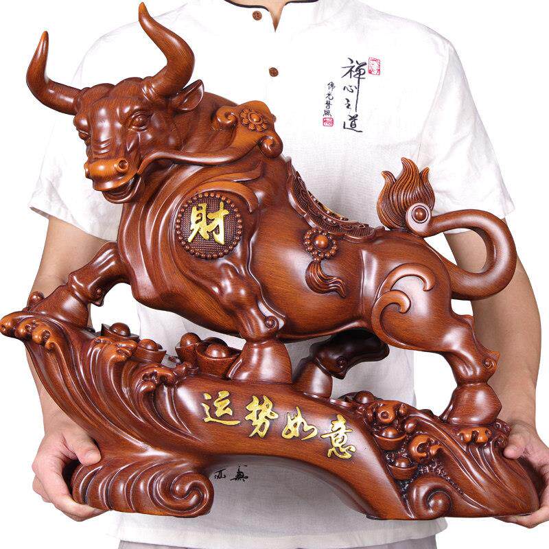 牛年吉祥物招财生肖牛摆件家居客厅办公室桌装饰公司开业礼品摆设