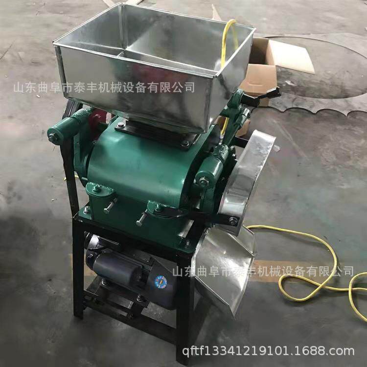 商用麦片黄豆挤扁机 小型对辊式黄豆挤扁机 家用对辊式高粱粉碎机