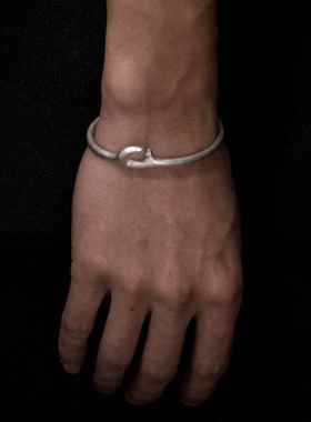 正品IXTOR Cl物oser手镯 990足银V黄铜双色撞色镯子 情侣M礼 可拆