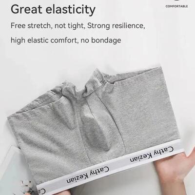 Men Sports Boxers Underwear Underpants Letters Wide Band Whi