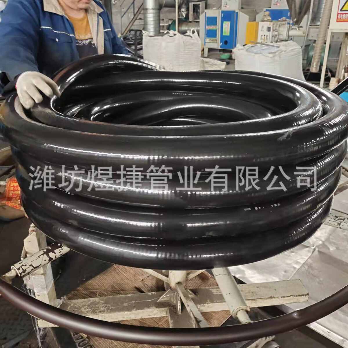 pvc防爆挠性黑色钢丝管 内径64mm防静电 耐磨抗老化螺旋钢丝软管