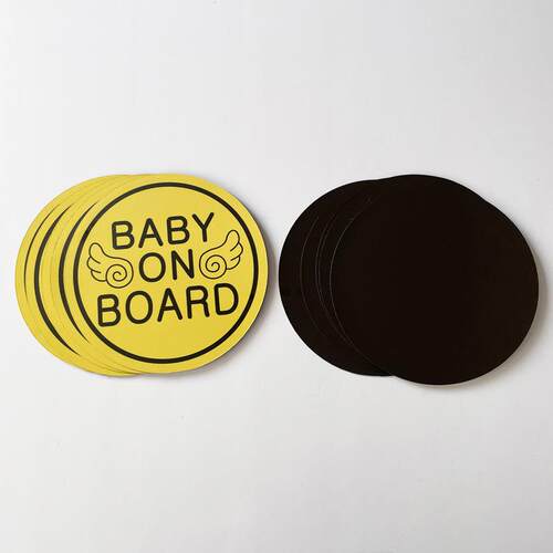 厂家制作防水防晒磁性反光车贴BABY ON BOARD跨境电商亚马逊车贴