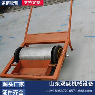 厂家供应铁粉铁屑磁滚筒除铁车 手推式磁钢强铁丸强吸车THE直供