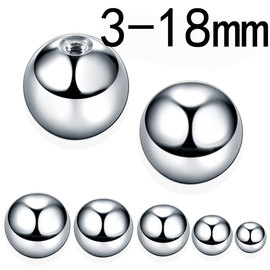 钛脐环Pa环穿刺饰品替换球唇钉舌钉替补球备用螺帽大DIY