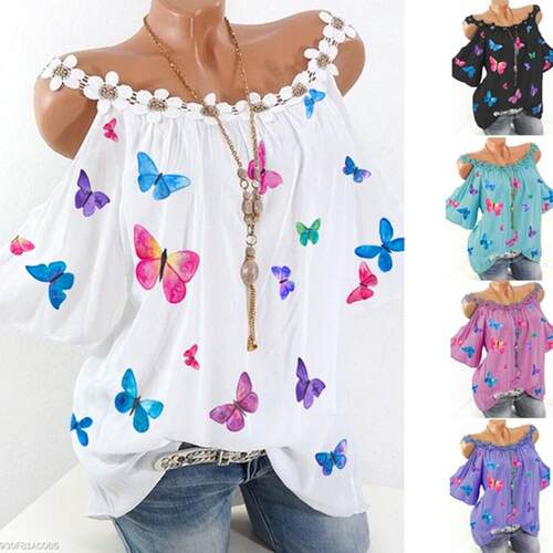 Formal women's printed shoulder strap lace collar shirt vest