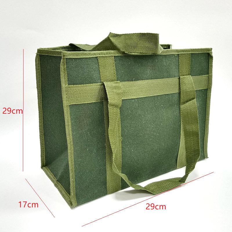 加厚耐磨手提包大容量帆布包开口式工具包电工包手提维修工具