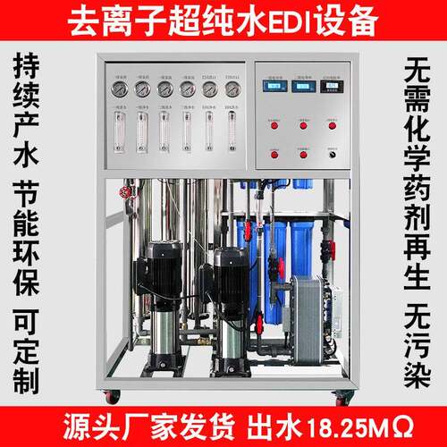 EDI设备大型商用RO反渗透纯净水设备edi超纯水设备水纯化水制水机