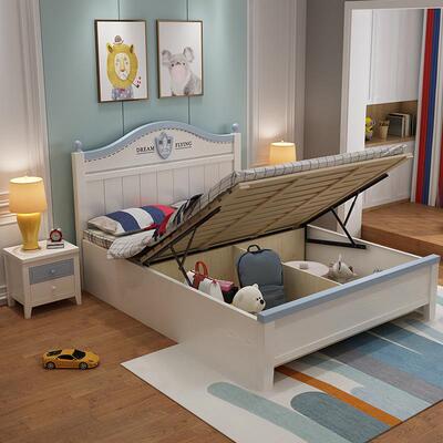 童实实木床AFF1装.5米田园风男孩女孩少年木床家具儿组合套直销