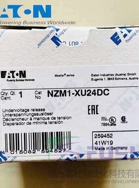 NZM1-XU24DC伊顿穆勒MOELLER 欠压脱扣器
