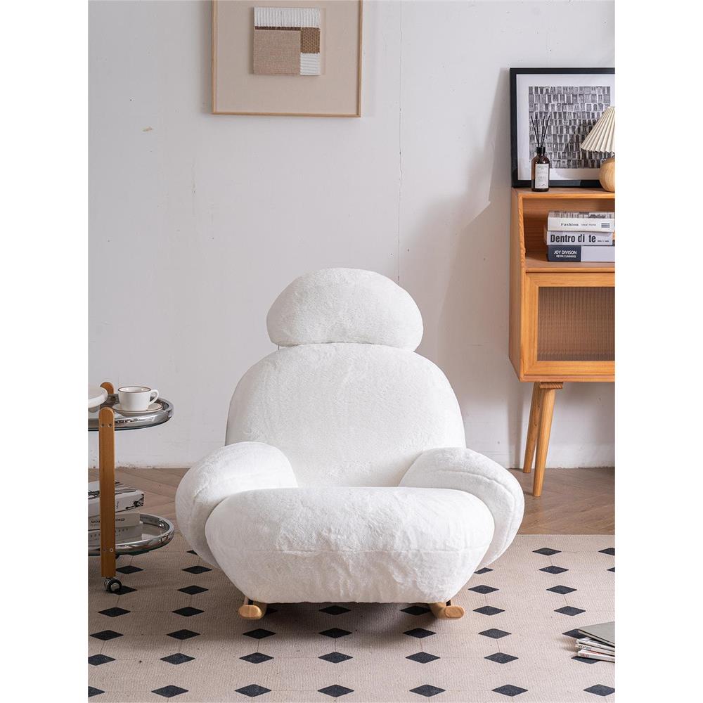 大白摇摇椅意式沙极简lc躺椅NJO客厅4卧室懒人发贵妃躺椅人沙单发
