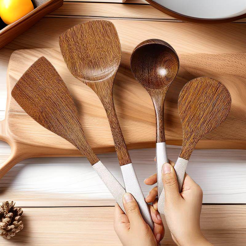 鸡翅木锅铲家用不粘锅专用木质厨具木勺炒勺套装木头炒菜铲子汤勺