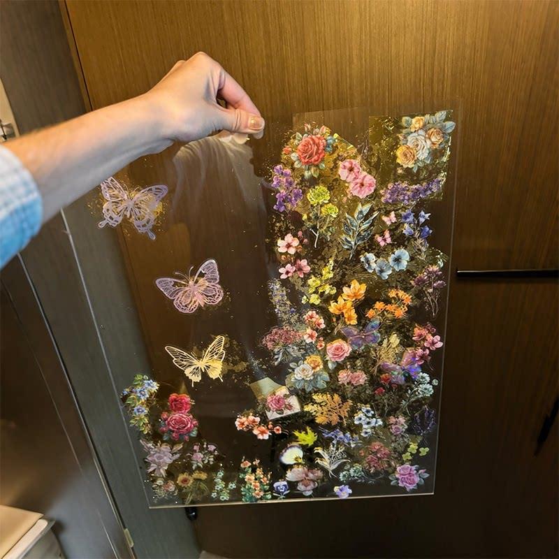 手工diy亚克力金箔画花朵蝴蝶装饰画摆件打发时间成人手作画礼物