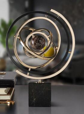 装饰品欧式办公桌面球仪摆件美地式SD1516客厅电视室柜酒柜书房酒