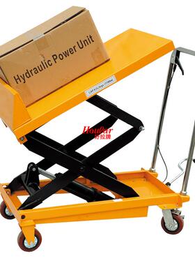PTX300手动液压平台车可倾斜平台300kg升1.4米手动可倾斜平台