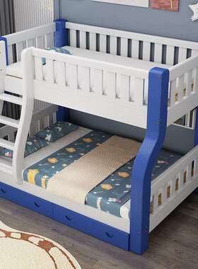 上双层床高低床多功能下下双层组合子母床IPT儿童床全实木上铺木