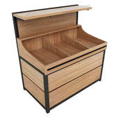 生鲜柜货架堆中岛便利店果蔬蔬菜水果木质钢头展示超市架子