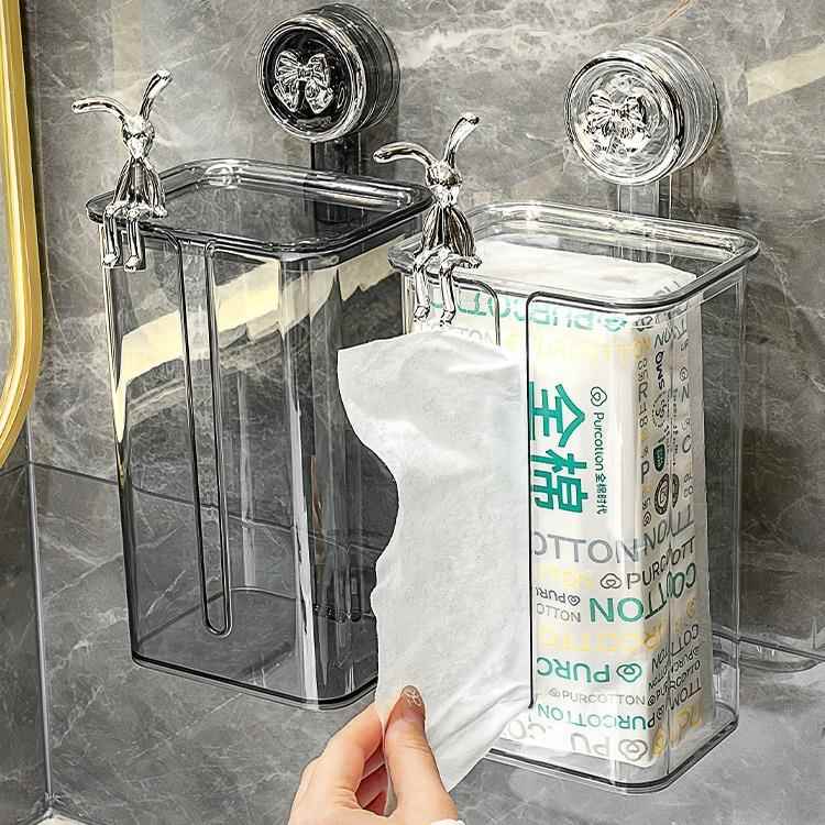 吸盘卫生间纸巾盒厕纸盒厕所抽纸盒手纸盒洗脸巾置物架壁挂免打孔