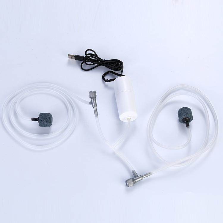 便携式大小型养迷你圆形迷你过滤器增氧氧气泵制氧打氧泵usb鱼缸