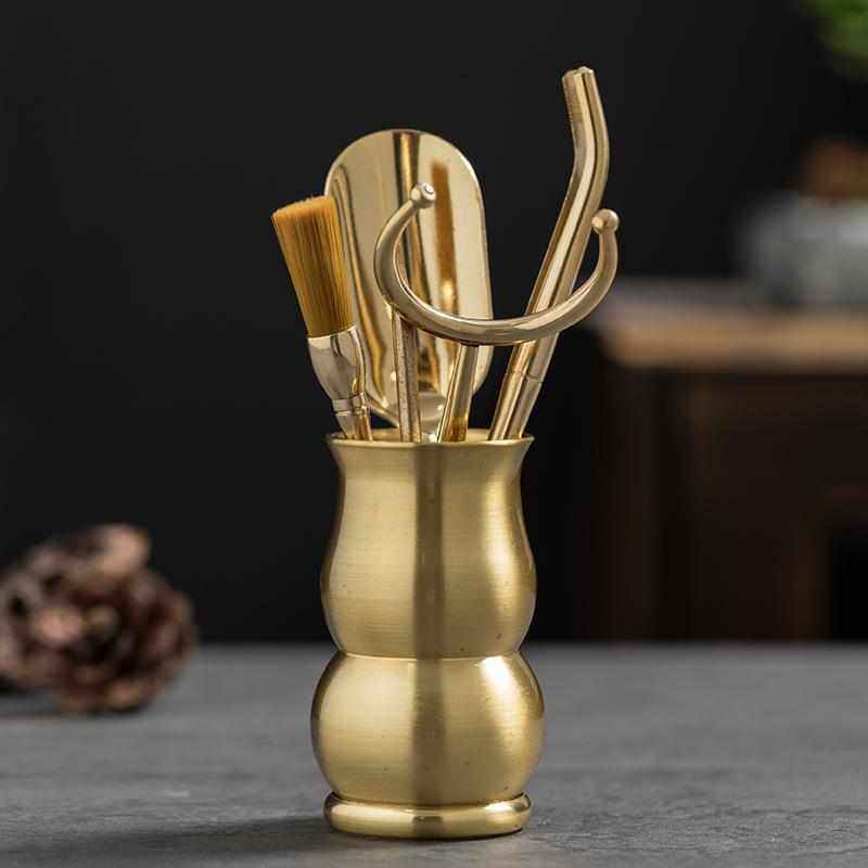 茶道六君子套装家用功夫茶具配件铜制黄铜茶叶夹子茶镊子茶刀纯铜,餐饮具,茶具礼盒,淘宝优惠券,粉丝福利购,淘宝优惠卷