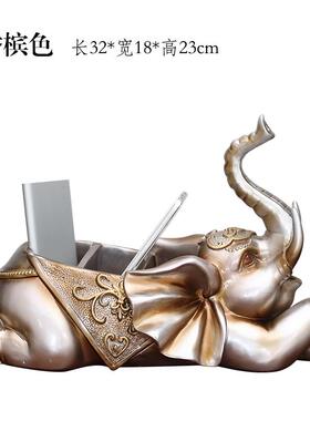 高档象摆收纳盒客厅设现代客大厅摆件室内家用居饰品送人礼物实放