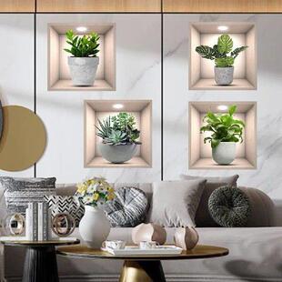 3d Plant Wall Sticker Decor Fence Planters for Outdoor
