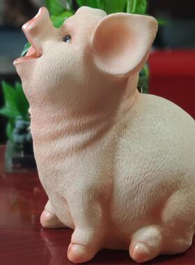 新奇特复古创意品 树脂生肖零钱罐小猪储钱罐装饰 工艺电视柜摆件