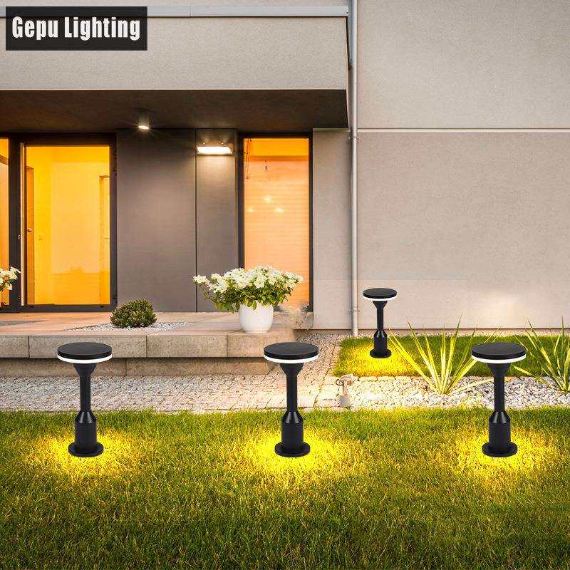 园林灯柱铝材庭院灯 户外圆形景观灯草坪广场LED方形灯景观灯