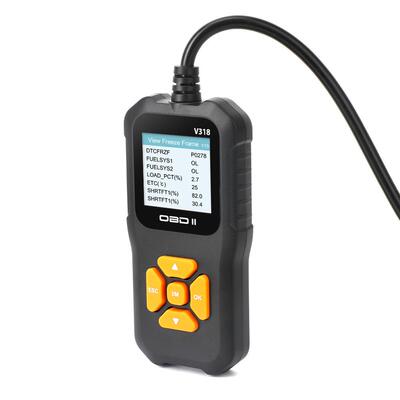 V318 OBD2 Scanner 彩屏支持10种语言9种协议 汽车故障诊断仪