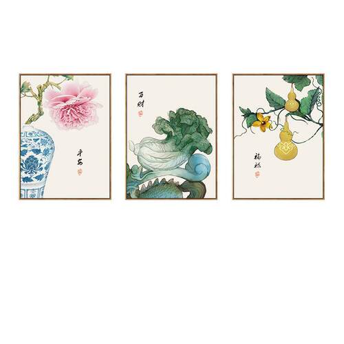 新中式装饰画客厅禅意中国风餐厅壁画现代简约沙发背景墙书房挂画