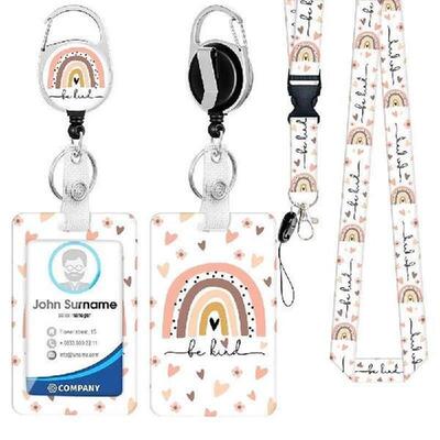 lanyard Adjustable ID Badge Holder With Lanyard Work Card
