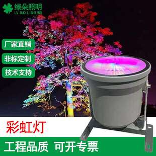 绿朵照明LED圆形彩虹灯染色灯七彩照树灯文旅景观亮化投光灯