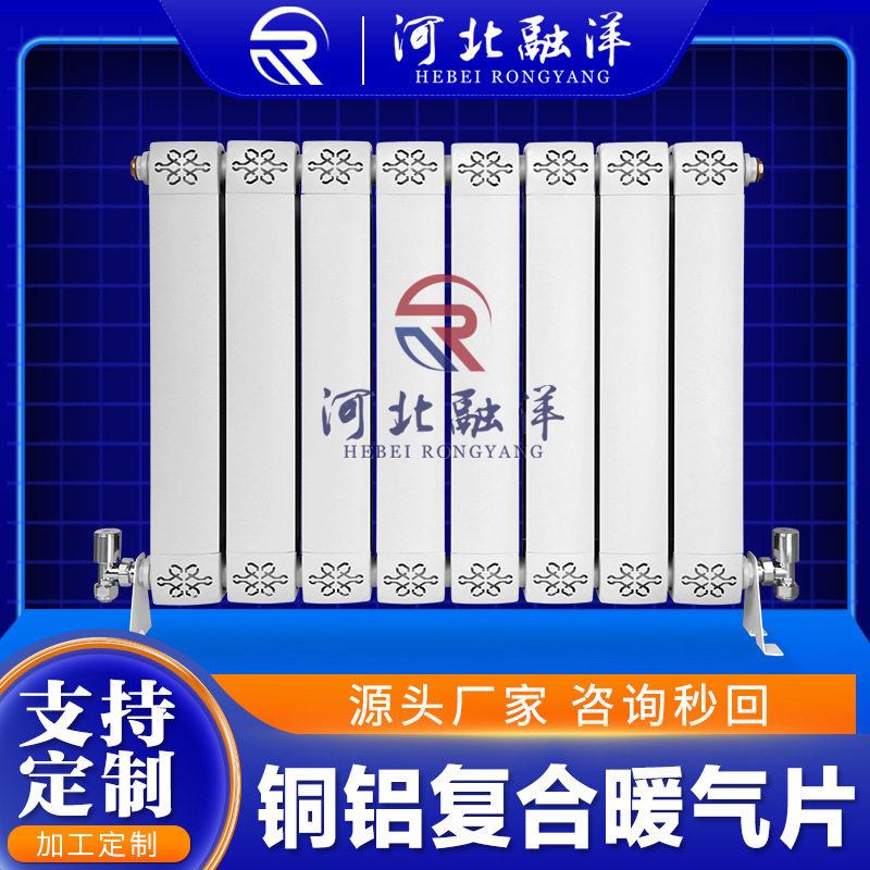 铜铝合金散热器定制QFTLF600-75-75/RBTL8080铜铝复合暖气片厂家