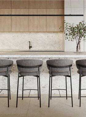不锈钢轻奢吧45842台椅代岛北欧创意现约酒吧椅前台家用台吧台高