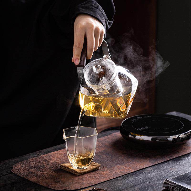 煮茶壶玻璃烧水泡茶专用电陶炉家用养生花茶提梁蒸茶器泡茶壶套装