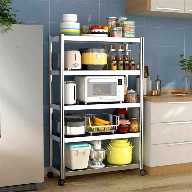 东南亚厨房置物架落地多层不锈钢多功能家用货架微波炉烤箱架子,厨房/烹饪用具,厨房抽屉置物架,淘宝优惠券,粉丝福利购,淘宝优惠卷