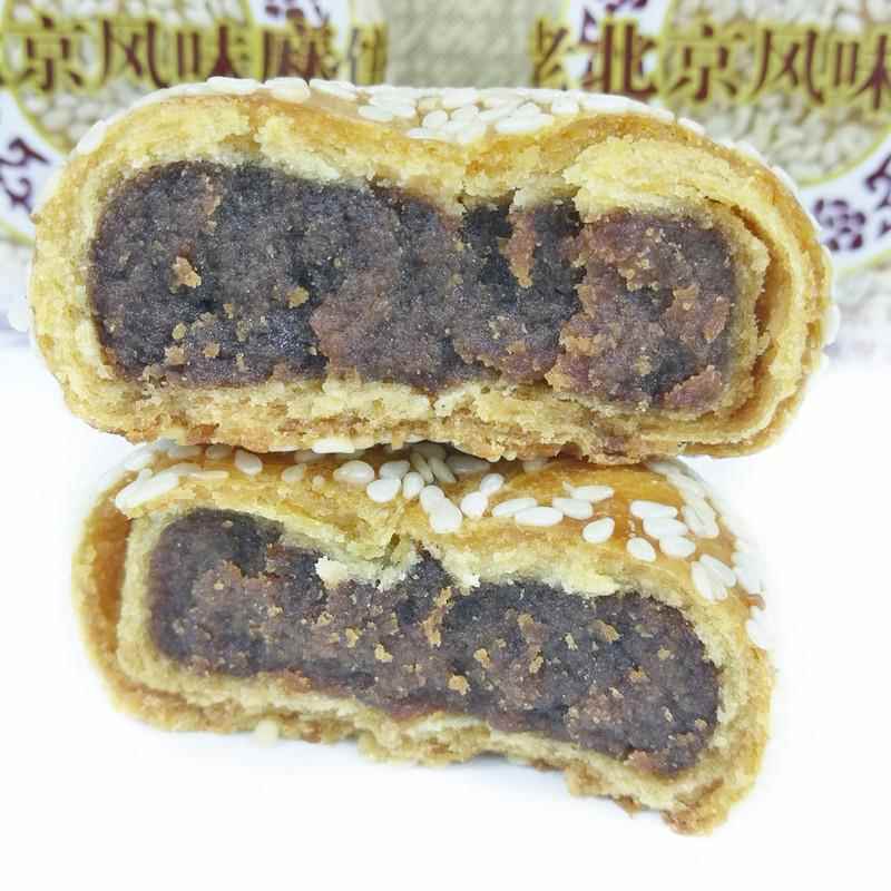 新锦记老北京风味麻饼马蹄酥红豆沙味传统糕点江阴特产小包