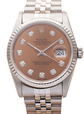 [9.8新]劳力士日志型后镶钻自动机械男表16234