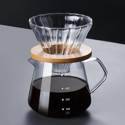 Glass coffee filter coffee filter funnel coffee pot