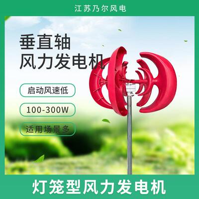 双叶200W12/24V灯笼型风力风力发电机太阳能路灯用新能源