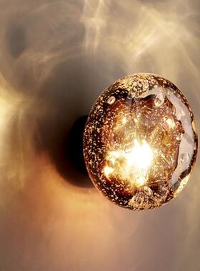 意式客轻奢艺术厅则展厅酒店背景创意不规气泡玻璃床墙头氛407围