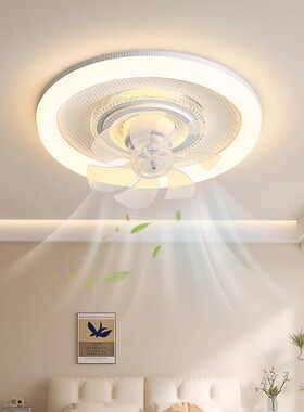 卧室风扇灯360度摇头餐厅新款吸顶简约客厅儿童房电风扇吊扇家用