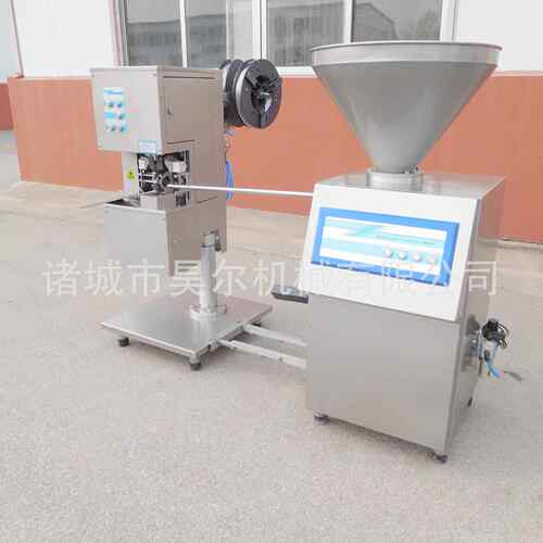 灌肠打卡一体机 全肠自动不锈钢真空灌肠机 肠火腿塑料打衣ELO卡
