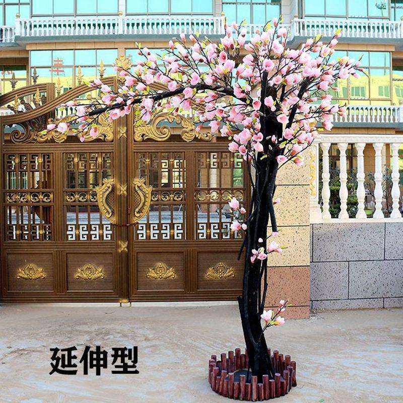 仿真玉兰树室内装饰假玉兰舞台道具商场布景玉兰树玉兰花厂家直销