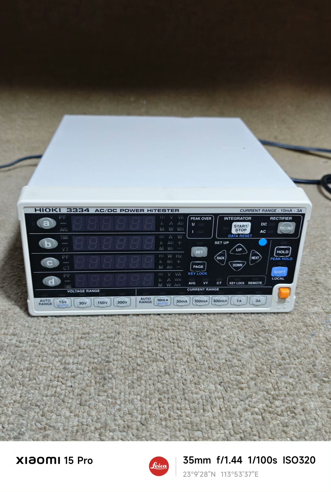 HIOKI日置3334功率计，成色好，功能正常，这个是3A版