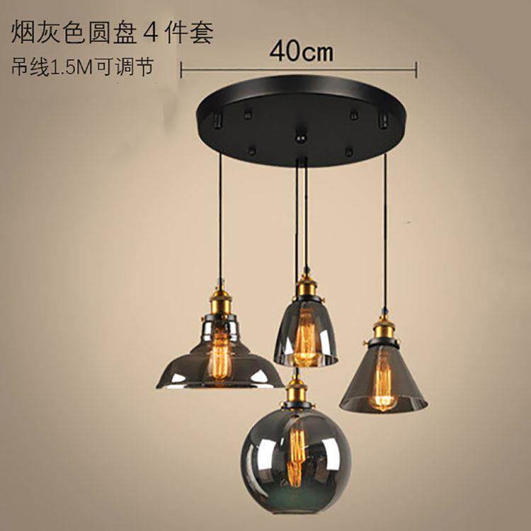 北欧复古简约透明玻璃餐厅吊灯吧台创意个性餐馆商业工装咖啡厅灯