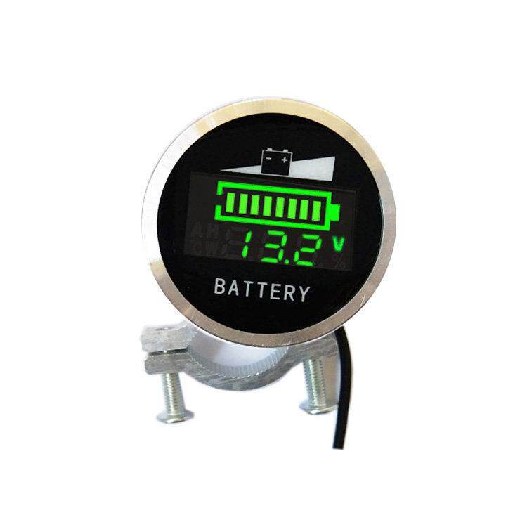 防水电动汽车摩托车铅酸锂电池电压功率百分表检测器6-120V
