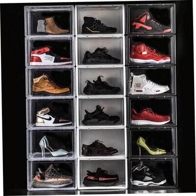 transparent plastic basketball shoes box Shoe storage box