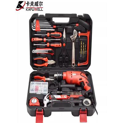 克拉夫特韦尔10件家用电钻套装冲击钻工具箱套装日常维修P2796A