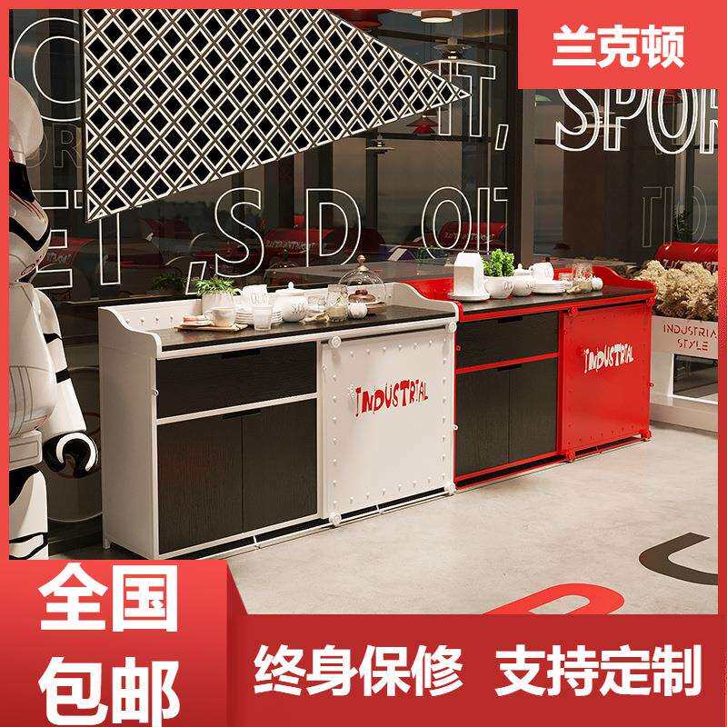 铁艺loft餐边柜收纳柜靠墙工业风茶水柜厨房储物柜定制家具