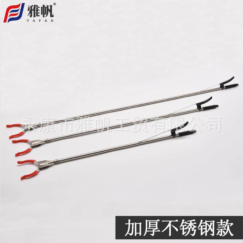 加厚加长铁管不锈钢垃圾夹拾取物器家用清洁环卫火钳捡卫生夹的子